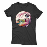 Japanese Geisha And Landscape Women's T-shirt